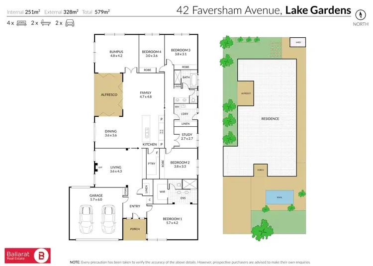 Floorplan of Homely house listing, 42 Faversham Avenue, Lake Gardens VIC 3355