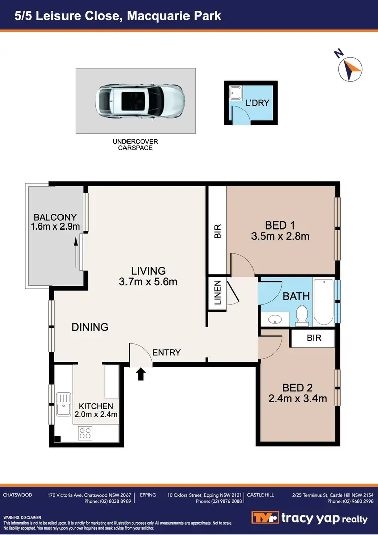 Floorplan of Homely apartment listing, 5/5 Leisure Close, Macquarie Park NSW 2113