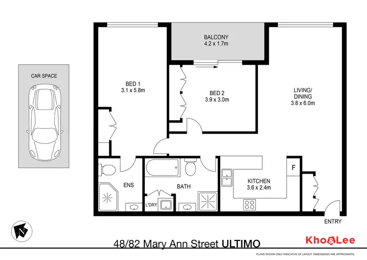 Floorplan of Homely apartment listing, 48/82 Mary Ann Street, Ultimo NSW 2007