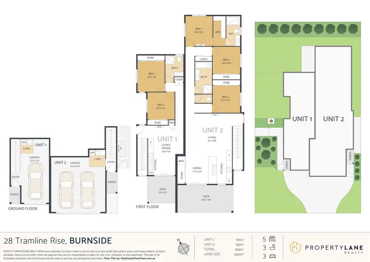 Floorplan of Homely semi-detached listing, 28 Tramline Rise, Burnside QLD 4560