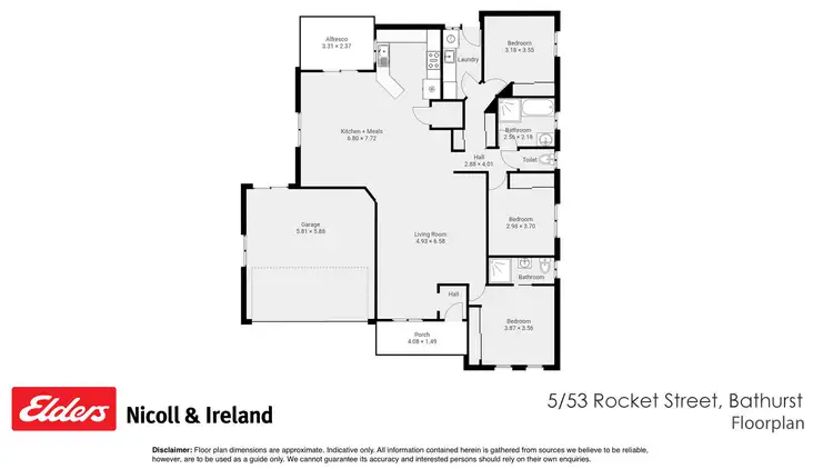 Floorplan of Homely unit listing, 5/53 Rocket Street, Bathurst NSW 2795