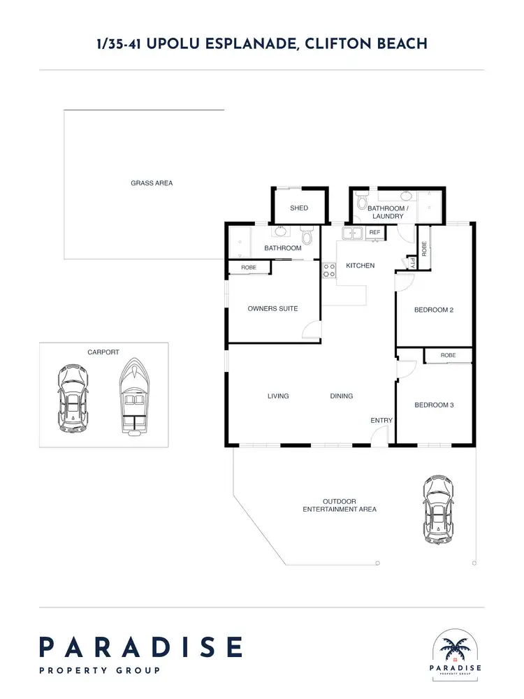 Floorplan of Homely apartment listing, 1/35-41 Upolu Esplanade, Clifton Beach QLD 4879