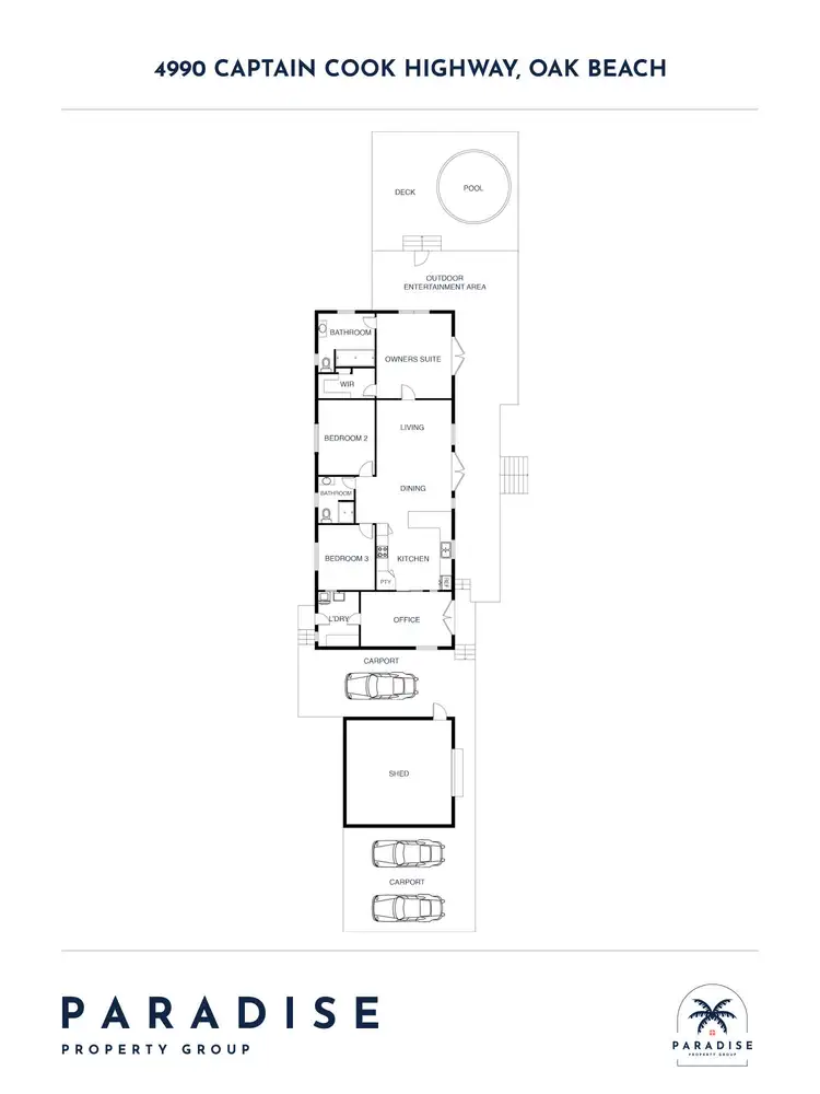 Floorplan of Homely rural property listing, 4990 Captain Cook Highway, Oak Beach QLD 4877