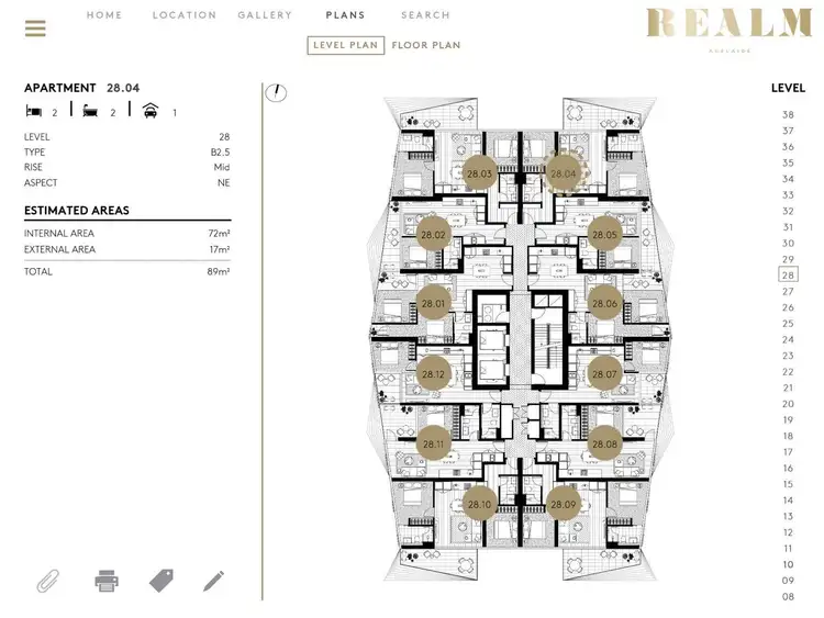 Floorplan of Homely house listing, 2804/15 Austin Street, Adelaide SA 5000