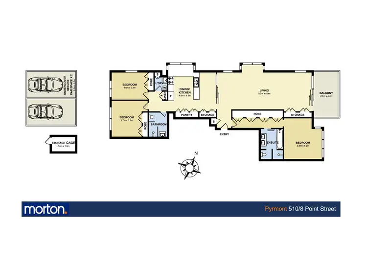Floorplan of Homely apartment listing, 510/8 Point Street, Pyrmont NSW 2009