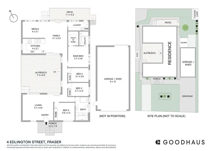 Floorplan of Homely house listing, 4 Edlington Street, Fraser ACT 2615