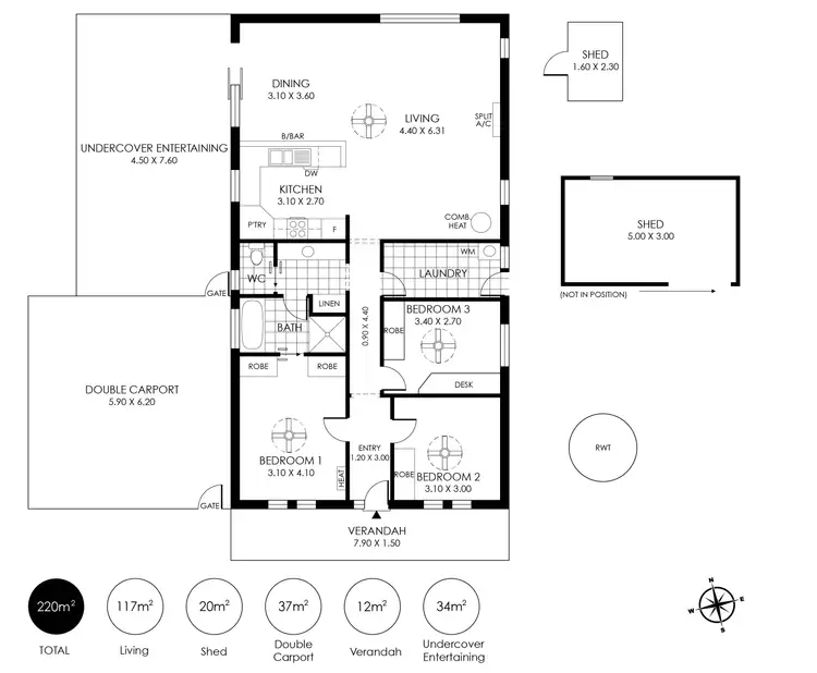 Floorplan of Homely house listing, 1/15 John Street, Woodside SA 5244