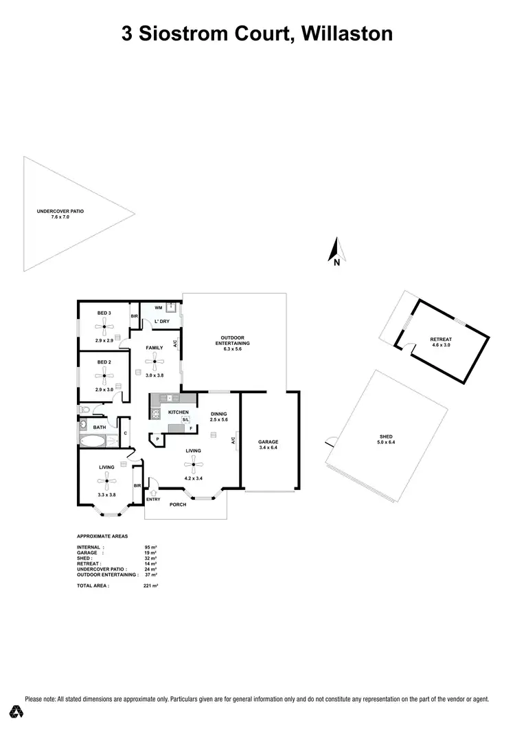 Floorplan of Homely house listing, 3 Siostrom Court, Willaston SA 5118