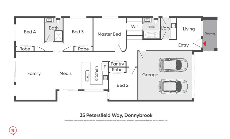 Floorplan of Homely house listing, 35 Petersfield Way, Donnybrook VIC 3064