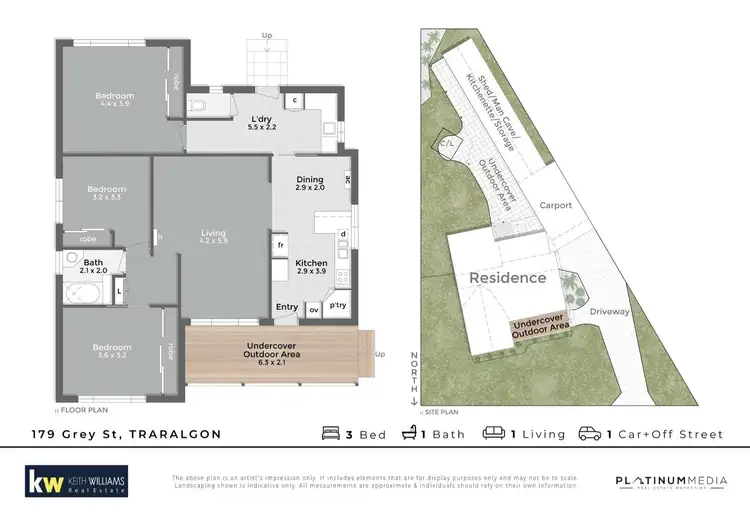 Floorplan of Homely house listing, 179 Grey Street, Traralgon VIC 3844