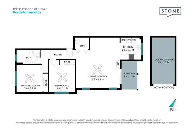 Floorplan of Homely apartment listing, 12/116 O'Connell Street, North Parramatta NSW 2151