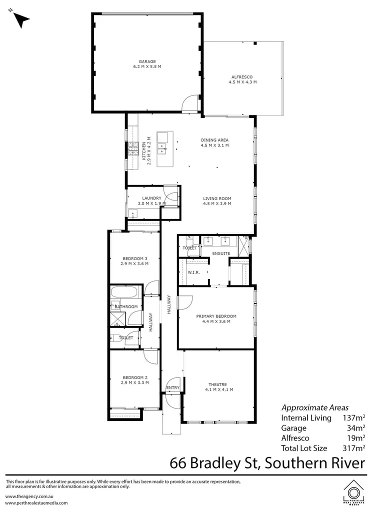 Floorplan of Homely house listing, 66 Bradley Street, Southern River WA 6110