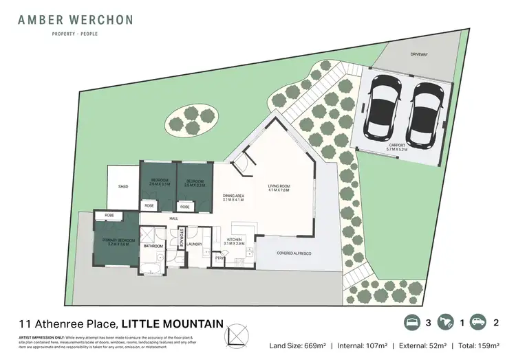 Floorplan of Homely house listing, 11 Athenree Place, Little Mountain QLD 4551