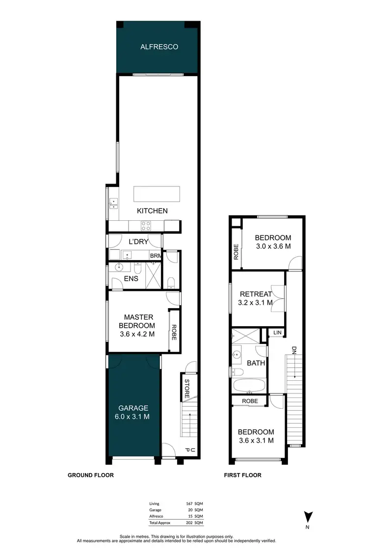 Floorplan of Homely townhouse listing, 1,2,3/22 Parsons Street, Oaklands Park SA 5046