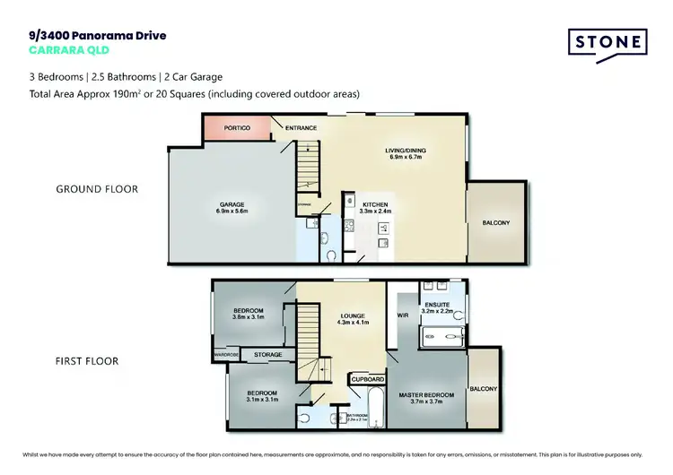Floorplan of Homely townhouse listing, 9/3400 Panorama Drive, Carrara QLD 4211