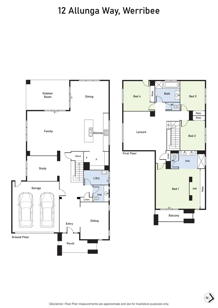 Floorplan of Homely house listing, 12 Allunga Way, Werribee VIC 3030