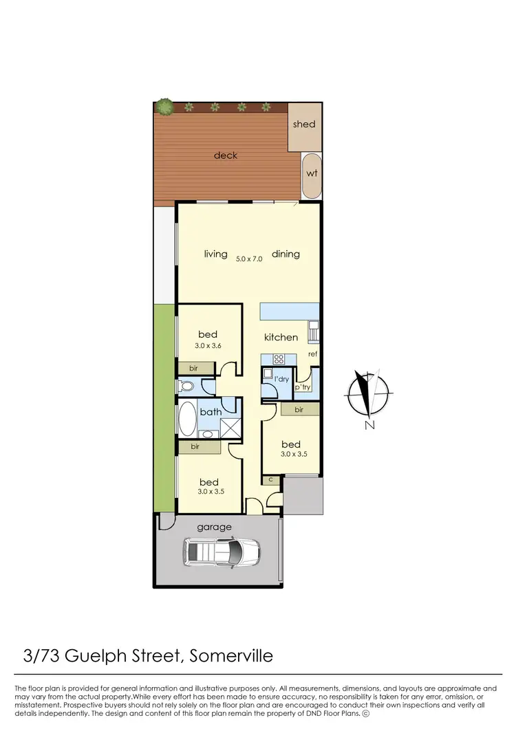Floorplan of Homely unit listing, 3/73 Guelph Street, Somerville VIC 3912