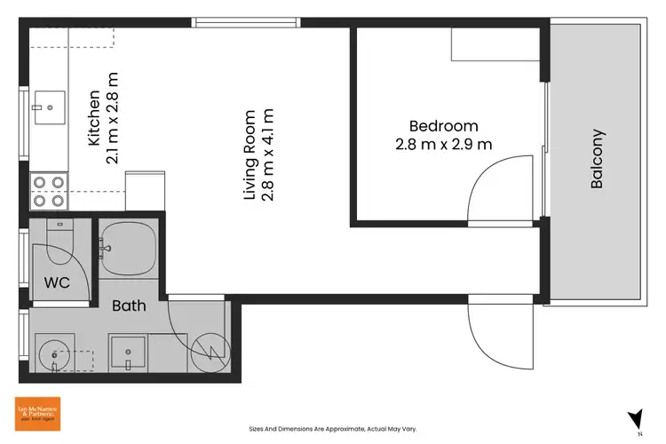 Floorplan of Homely unit listing, 1/85 Derrima Road, Queanbeyan NSW 2620