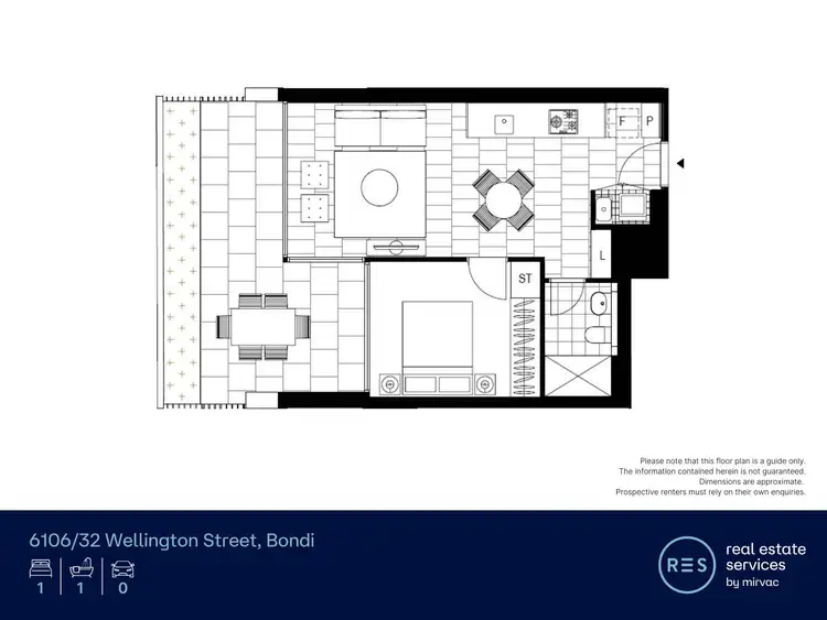 Floorplan of Homely apartment listing, 6106/32 Wellington Street, Bondi NSW 2026