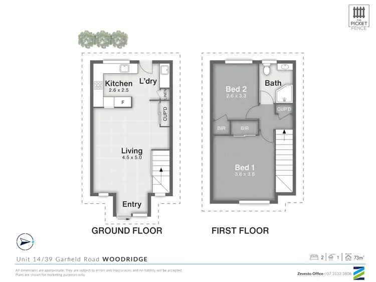 Floorplan of Homely townhouse listing, 14/39 Garfield Road, Woodridge QLD 4114
