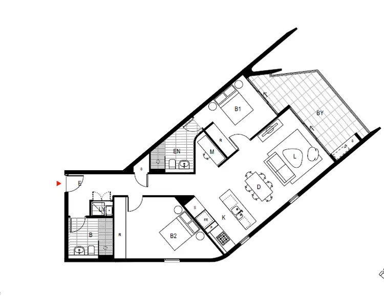 Floorplan of Homely apartment listing, B504/1 Link Road, Zetland NSW 2017