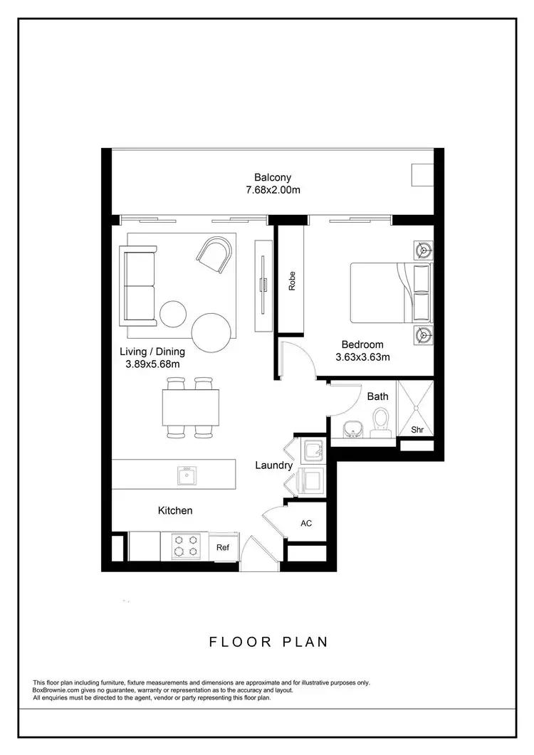 Floorplan of Homely apartment listing, 1407/11 Charles Street, Canterbury NSW 2193