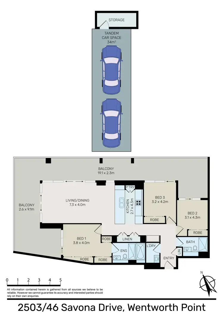 Floorplan of Homely unit listing, 2503/46 Savona Drive, Wentworth Point NSW 2127