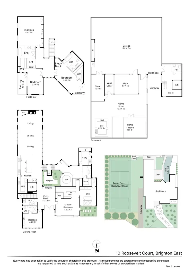 Floorplan of Homely house listing, 10 Roosevelt Court, Brighton East VIC 3187