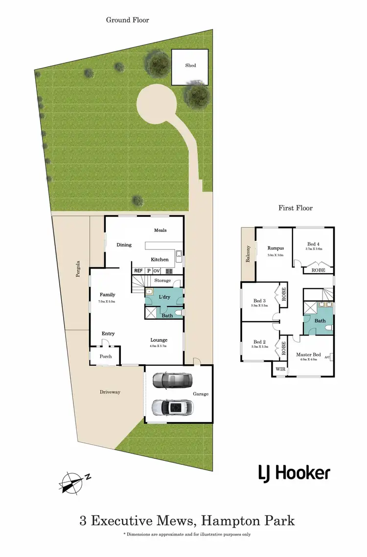 Floorplan of Homely house listing, 3 Executive Mews, Hampton Park VIC 3976