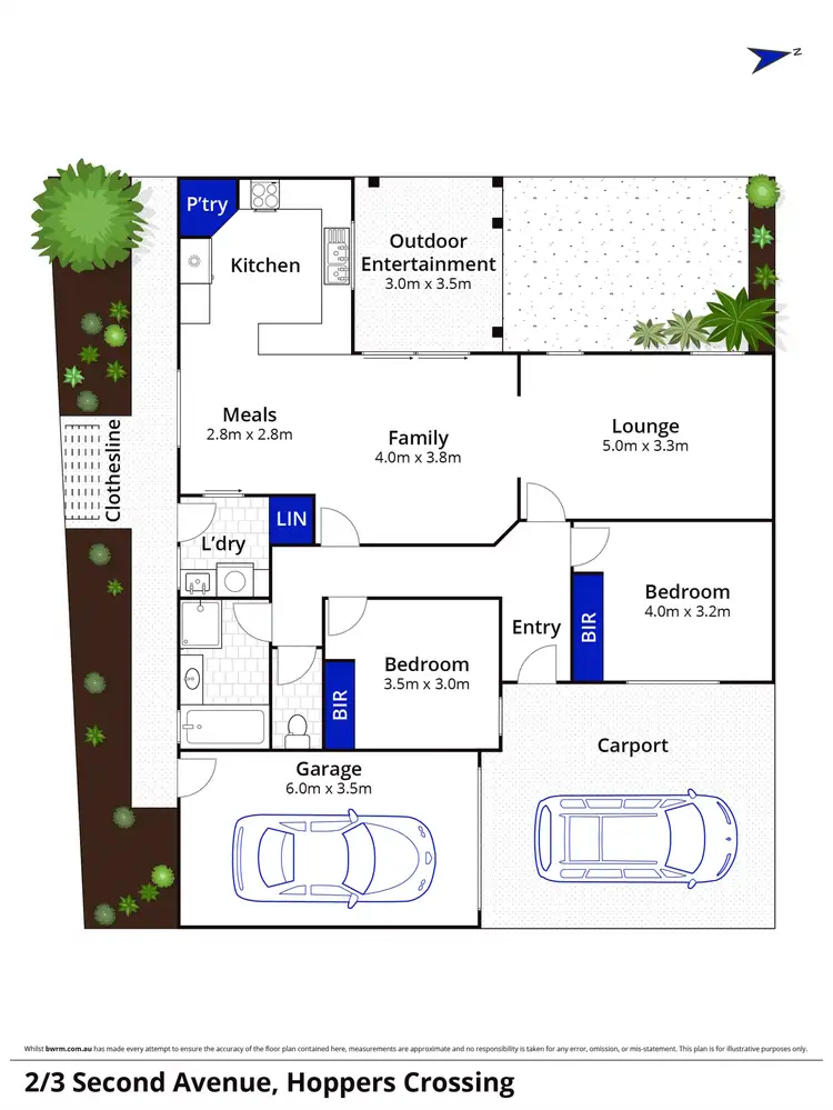 Floorplan of Homely unit listing, 2/3 Second Avenue, Hoppers Crossing VIC 3029
