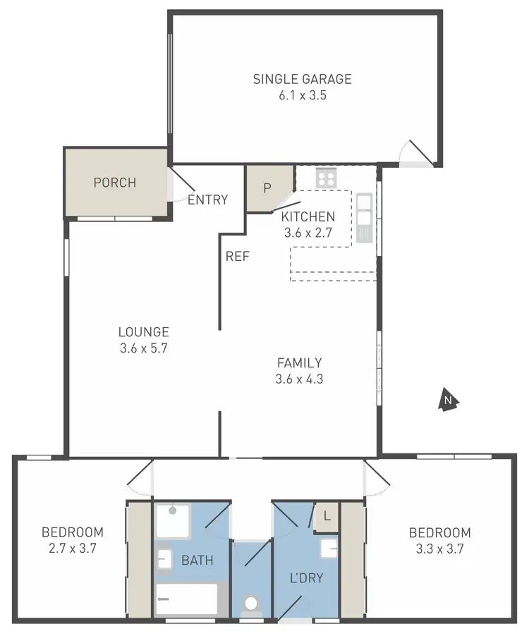 Floorplan of Homely unit listing, 2/39 Songlark Crescent, Werribee VIC 3030
