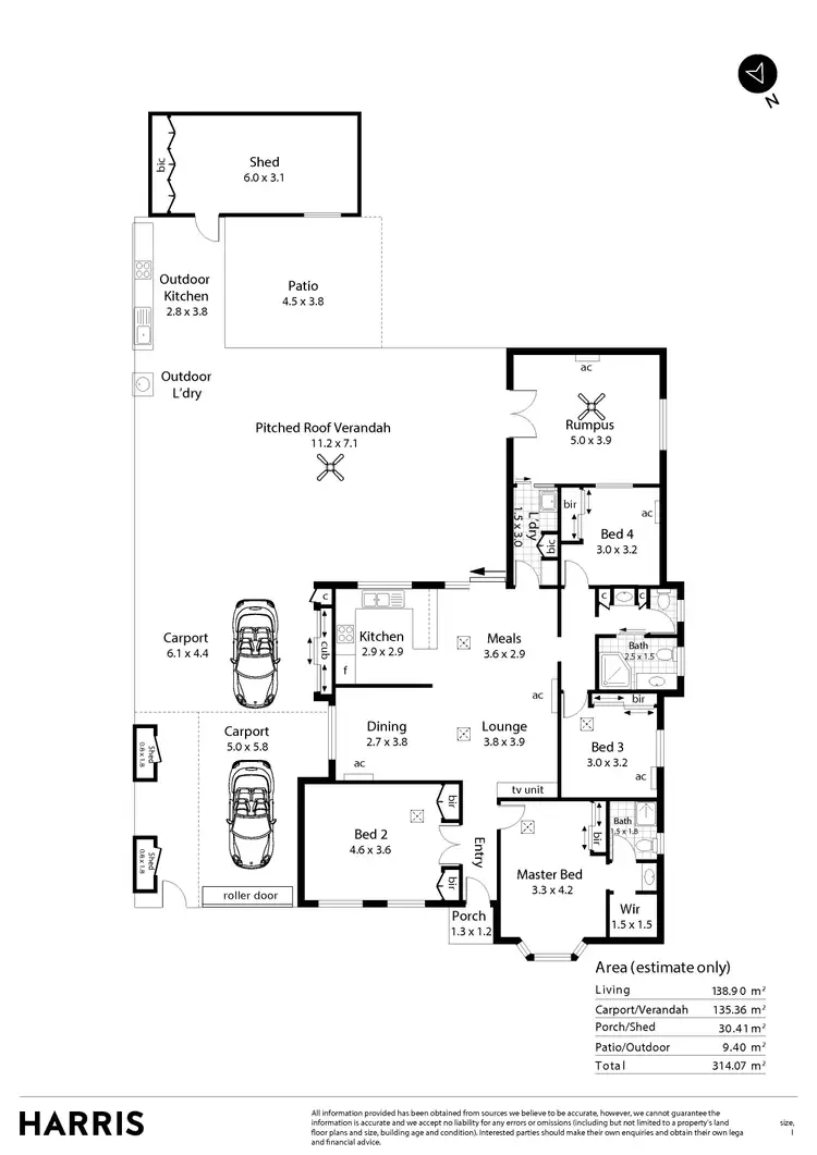 Floorplan of Homely house listing, 12 Heron Avenue, Parafield Gardens SA 5107
