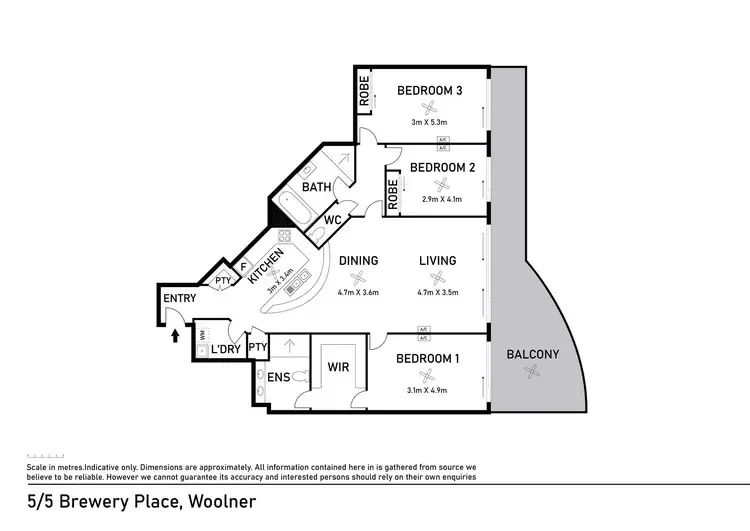 Floorplan of Homely unit listing, 5/5 Brewery Place, Woolner NT 820