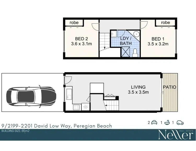 Floorplan of Homely townhouse listing, 9/20 Jabiru Street, Peregian Beach QLD 4573