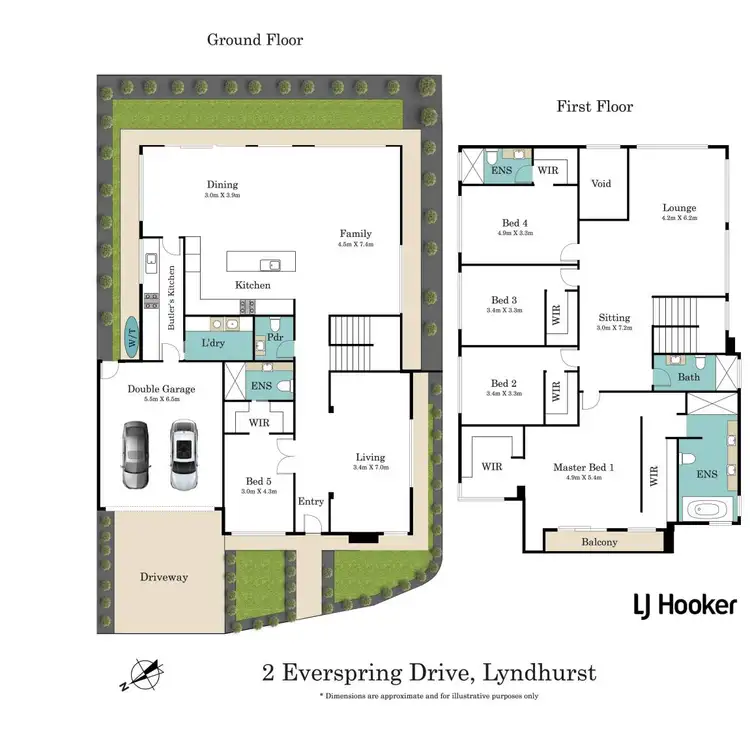 Floorplan of Homely house listing, 2 Everspring Drive, Lyndhurst VIC 3975