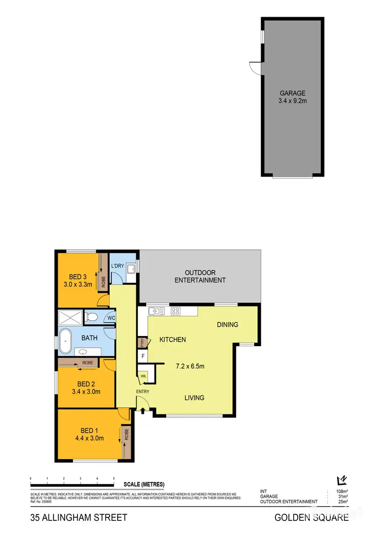 Floorplan of Homely house listing, 35 Allingham Street, Golden Square VIC 3555