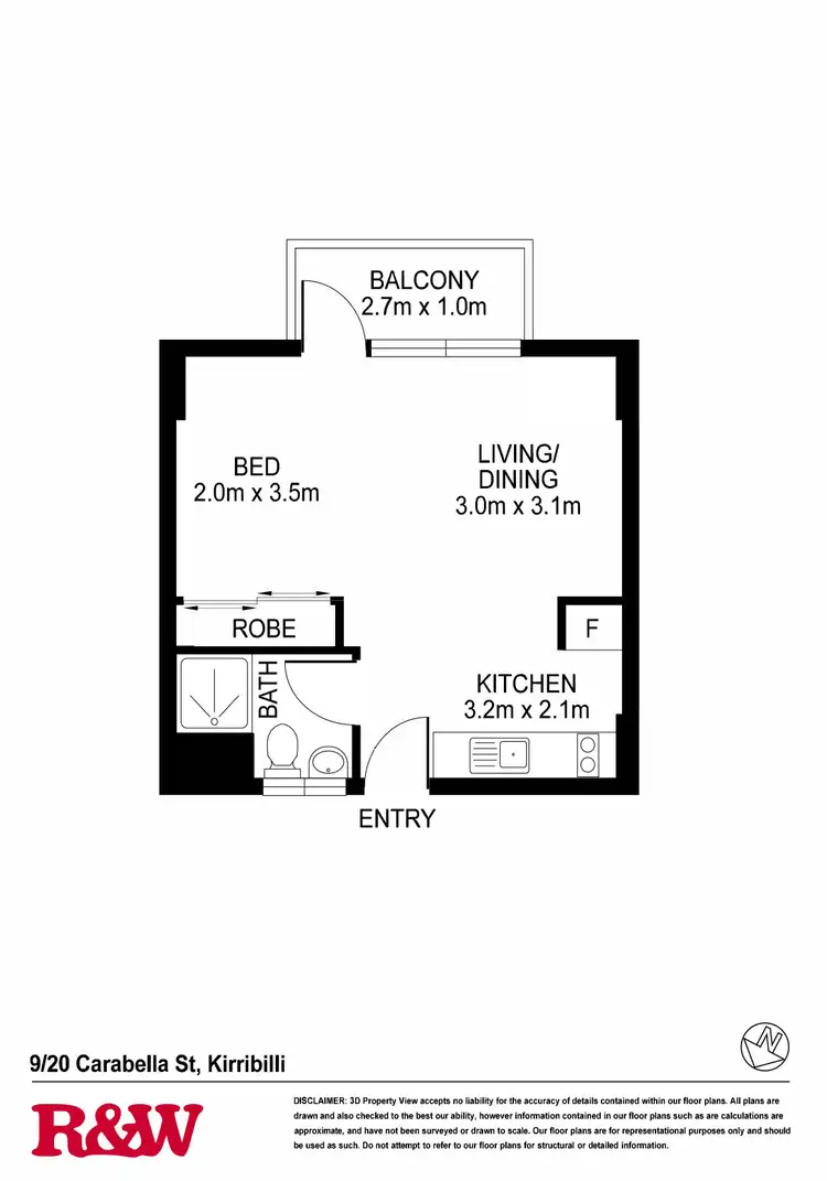 Floorplan of Homely apartment listing, 9/20 Carabella Street, Kirribilli NSW 2061