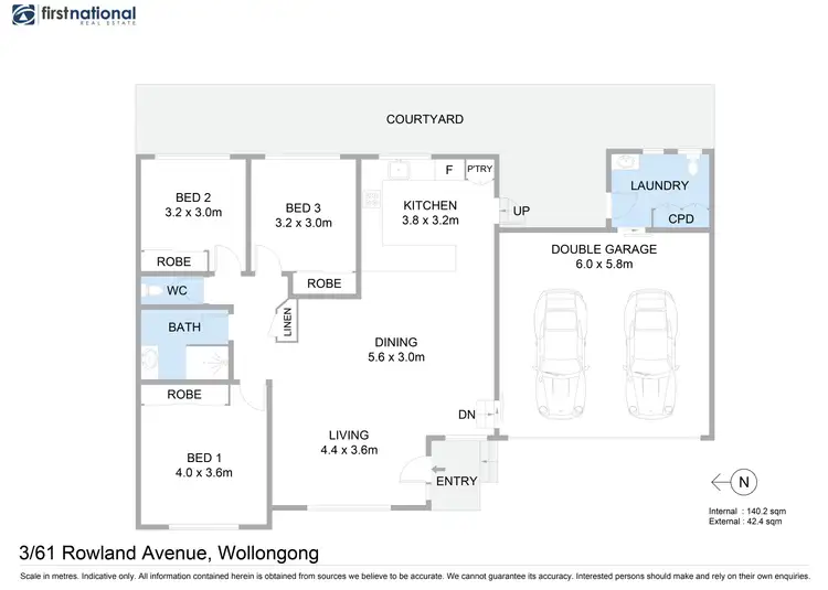 Floorplan of Homely villa listing, 3/61 Rowland Avenue, Wollongong NSW 2500