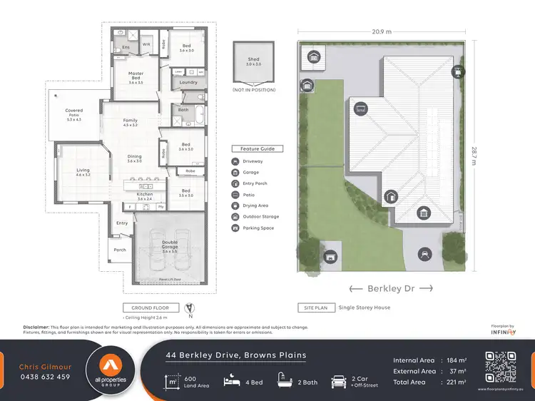 Floorplan of Homely house listing, 44 Berkley Drive, Browns Plains QLD 4118