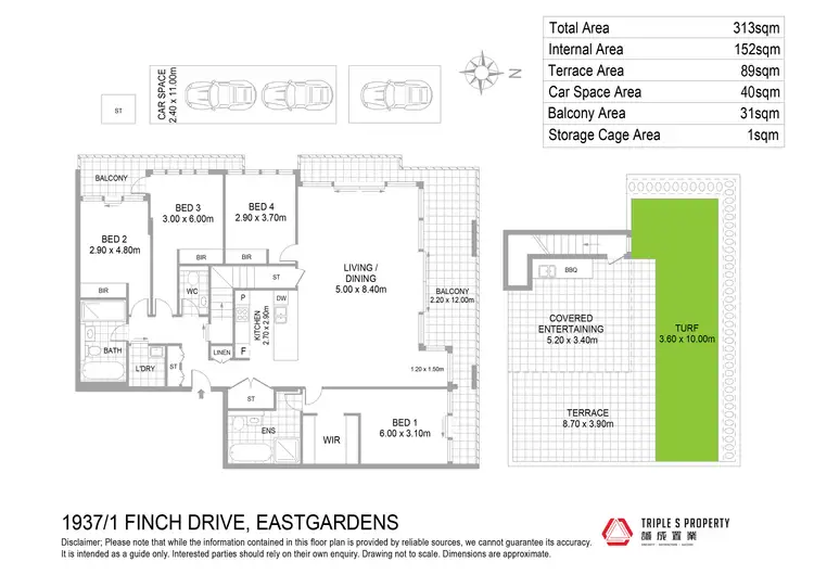 Floorplan of Homely apartment listing, 1937/1 Finch Drive, Eastgardens NSW 2036
