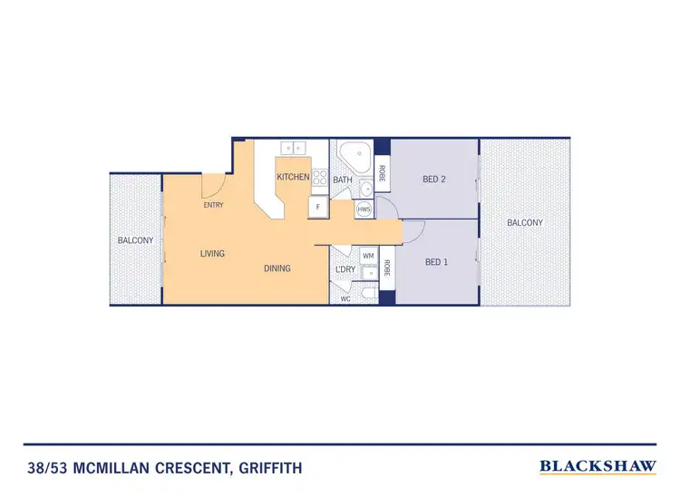 Floorplan of Homely apartment listing, 38/53 McMillan Crescent, Griffith ACT 2603