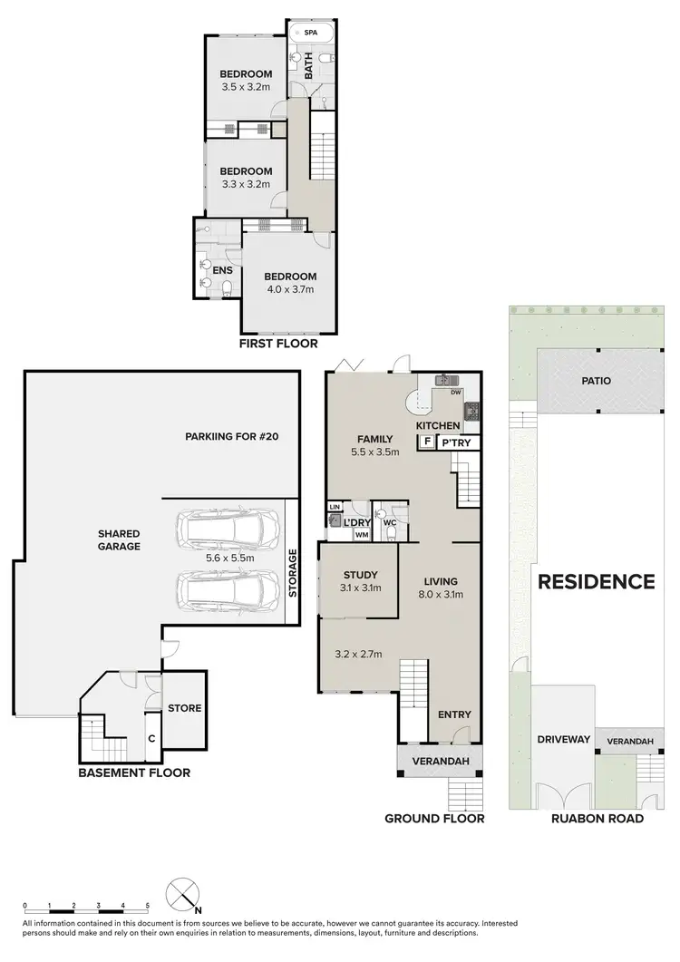 Floorplan of Homely townhouse listing, 22 Ruabon Road, Toorak VIC 3142