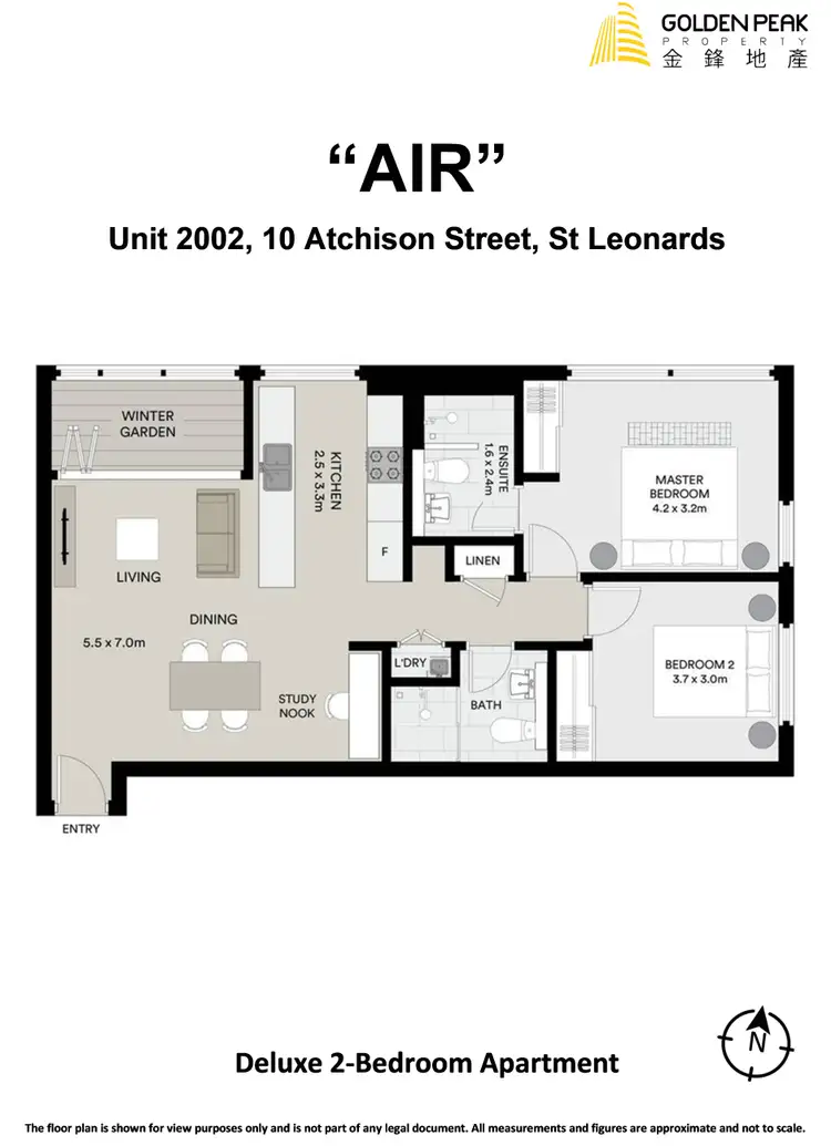 Floorplan of Homely apartment listing, 2002/10 Atchison Street, St Leonards NSW 2065