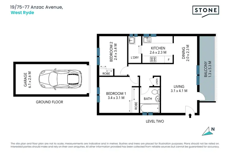 Floorplan of Homely apartment listing, 19/75-77 Anzac Avenue, West Ryde NSW 2114