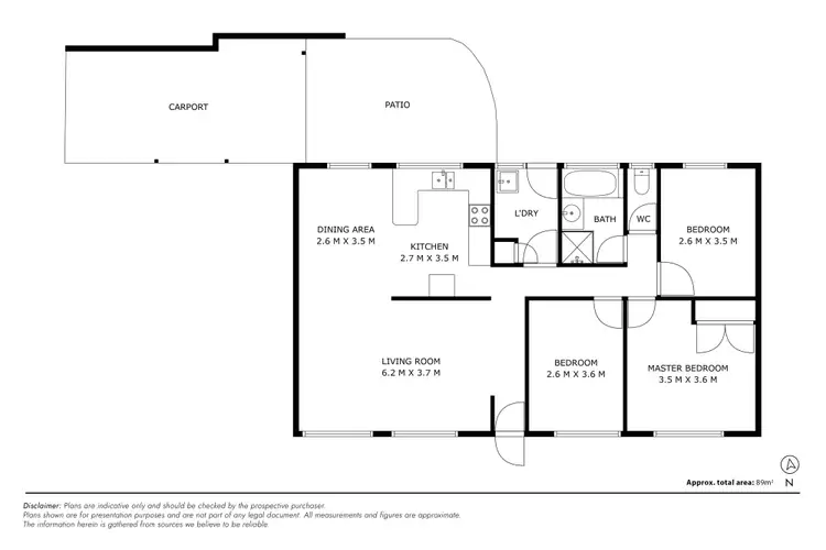 Floorplan of Homely townhouse listing, 43 Southbar Road, Karabar NSW 2620