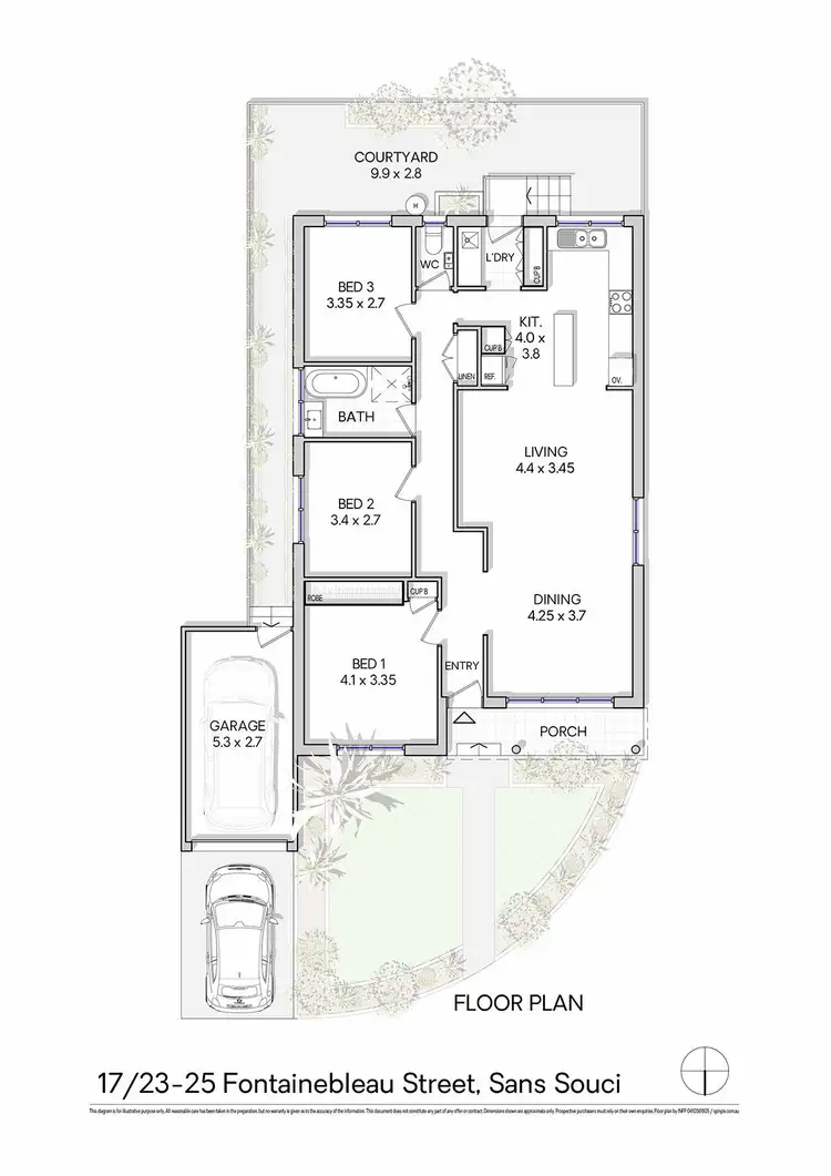 Floorplan of Homely villa listing, 17/23-25 Fontainebleau Street, Sans Souci NSW 2219
