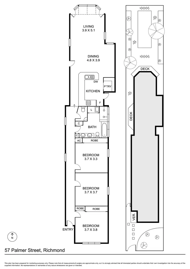 Floorplan of Homely house listing, 57 Palmer Street, Richmond VIC 3121