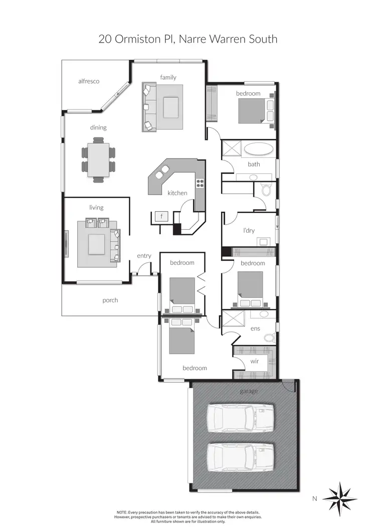 Floorplan of Homely house listing, 20 Ormiston Place, Narre Warren South VIC 3805