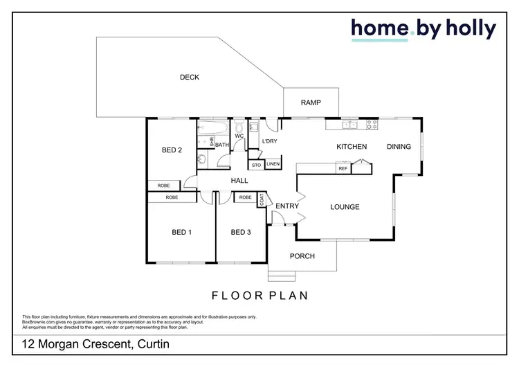 Floorplan of Homely house listing, 12 Morgan Crescent, Curtin ACT 2605