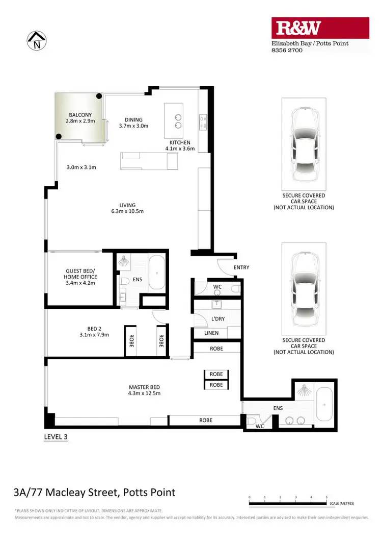 Floorplan of Homely apartment listing, 3a/77 Macleay Street, Potts Point NSW 2011